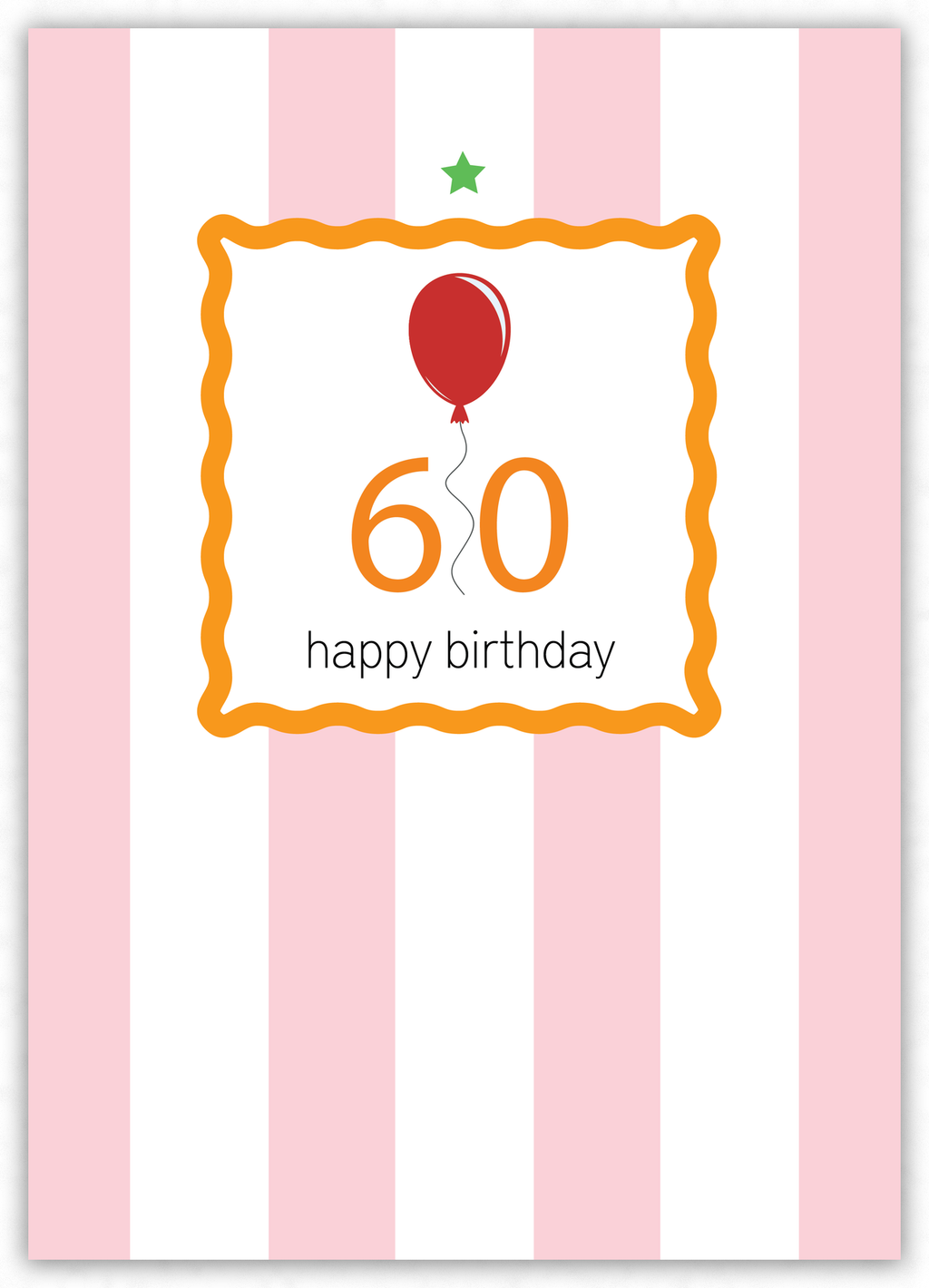 60th Birthday (pink stripe)