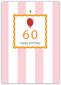 60th Birthday (pink stripe)