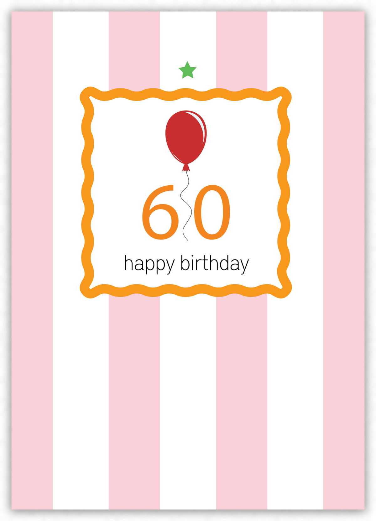 60th Birthday (pink stripe)