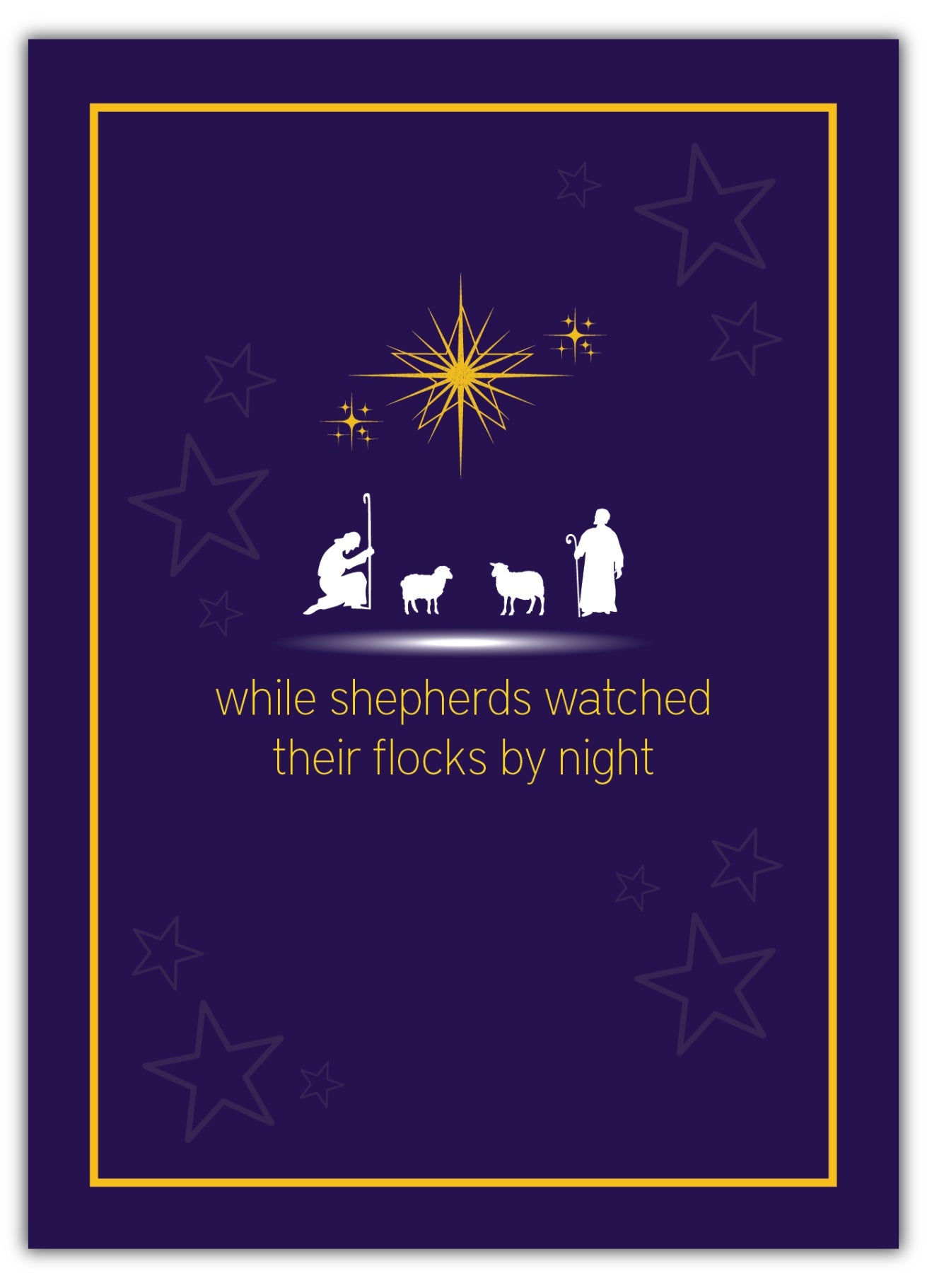 While shepherds watched