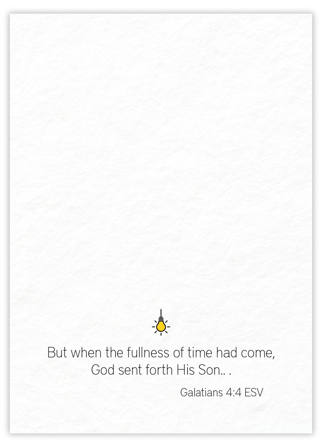 God's gift of a Saviour