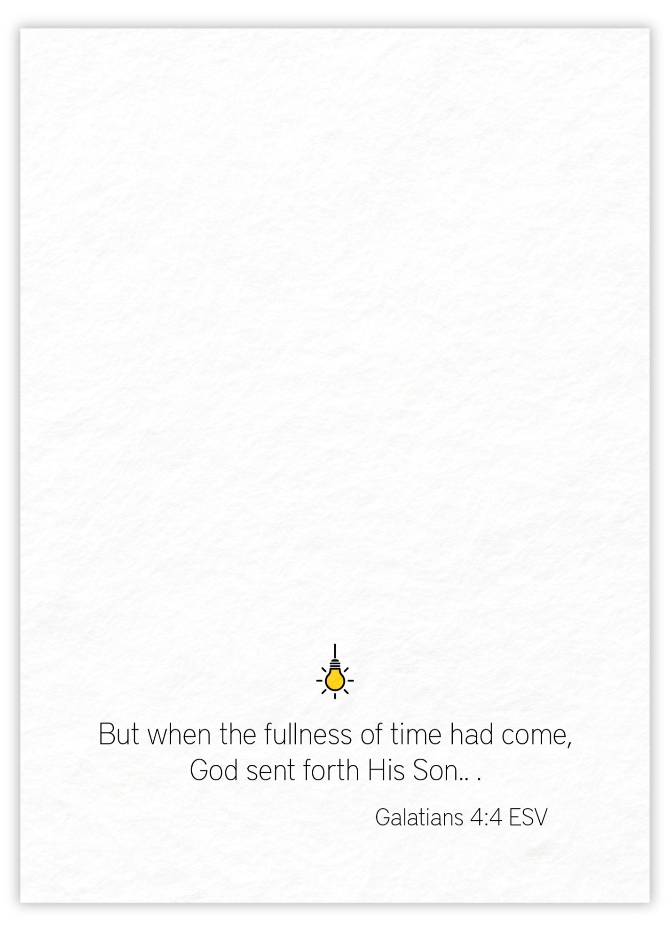 God's gift of a Saviour