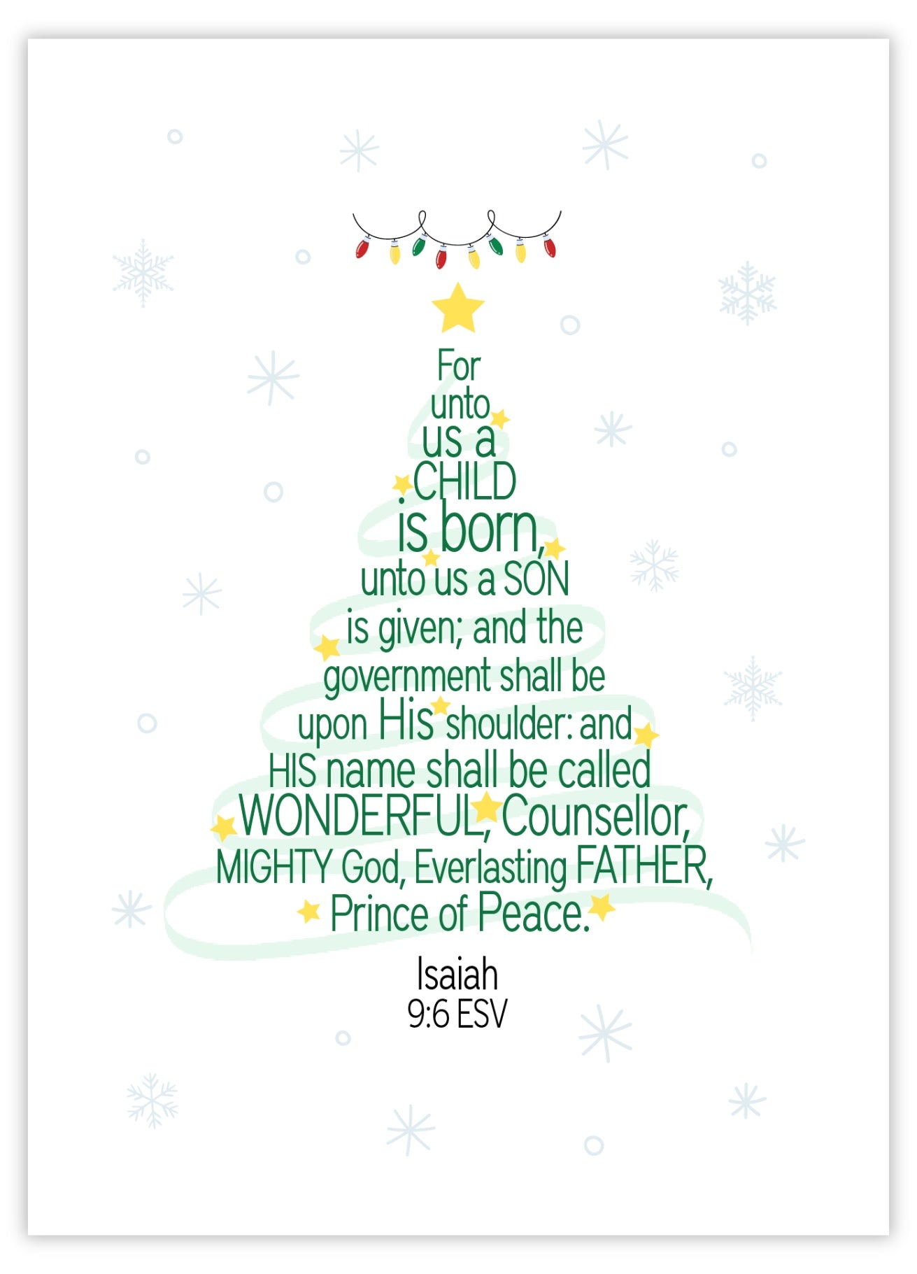 For unto us a child (Green)