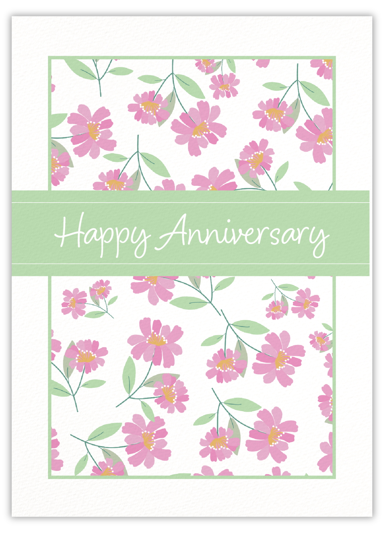 Happy anniversary (pink flowers)