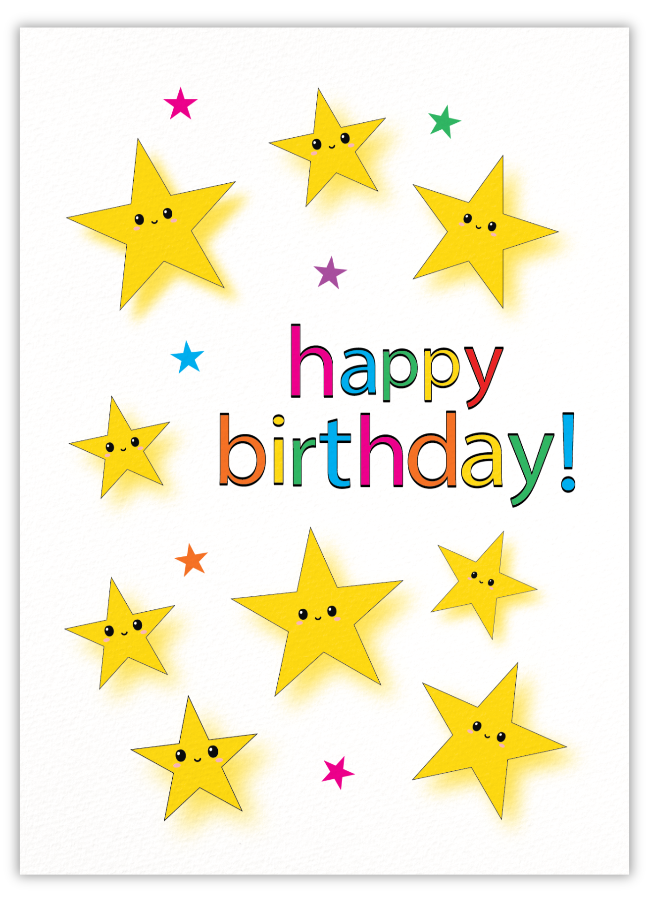 Happy birthday (yellow stars)