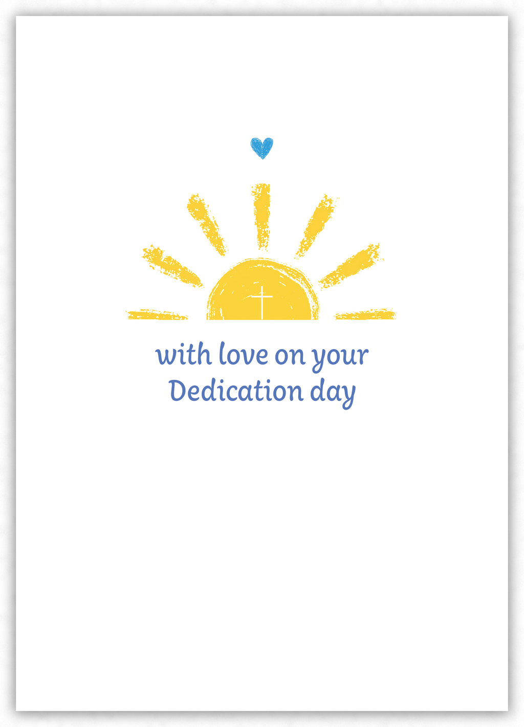 Dedication Day (sun, blue heart)
