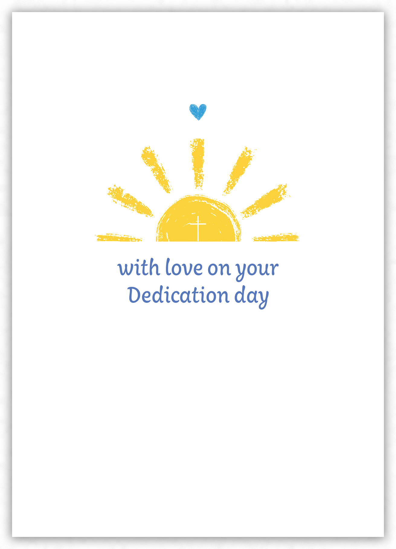 Dedication Day (sun, blue heart)