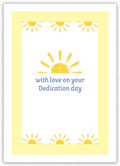 Dedication Day (sun, yellow border)