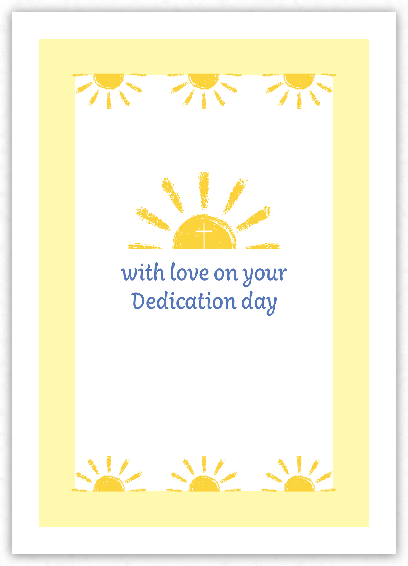 Dedication Day (sun, yellow border)