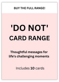 Full "do not" card range
